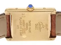 Cartier カルティエ 腕時計 マストタンクLM W1002754 シルバー925/GP/アリゲーターベルト クォーツ【472】SJ