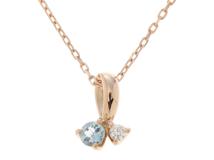 4°C　ヨンドシー　ネックレス　18PG　ブルートパーズ/ダイヤモンド【431】