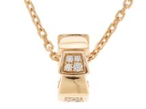 BVLGARI　ブルガリ　セルペンティヴァイパー　ネックレス　K18ピンクゴールド　ダイヤモンド　約11.7g　2120000343117【432】