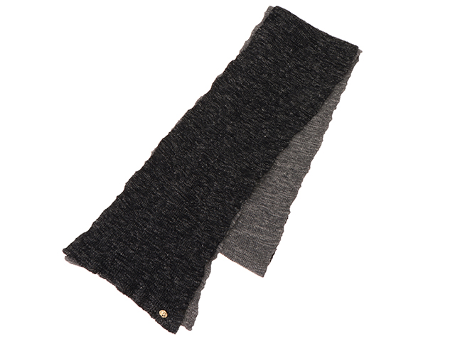 CHANEL シャネル ストール ブラック/グレー アルパカ/ナイロン