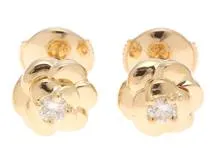 CHANEL シャネル カメリア ピアス K18イエローゴールド ダイヤモンド