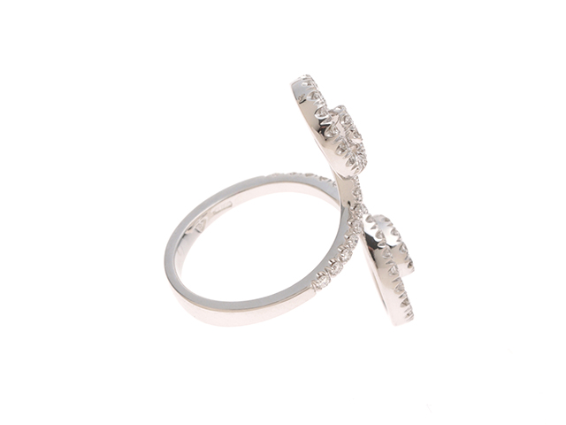 ホワイトゴールドリング　13号 Ceramic Art ゴールドリング ホワイト ファインセラミック/K18YG製