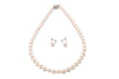JEWELRY ノンブランドジュエリー ネックレス イヤリングセット SV シルバー アコヤ養殖真珠宇和島産 【460】2120000347009