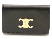 CELINE　セリーヌ　小物・キーケース　トリオンフ　キーケース　10L813DPV.38NO　6連　ブラック　シャイニーカーフスキン　W-FG-****　【472】　RE