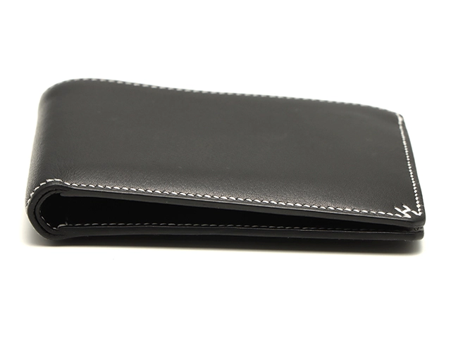 HERMES　エルメス　Hセリエ　二つ折り財布　ブラック　W刻印　エバーカラー【433】2120000349003