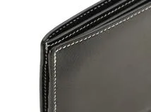 HERMES　エルメス　Hセリエ　二つ折り財布　ブラック　W刻印　エバーカラー【433】2120000349003