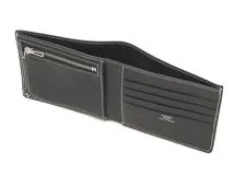 HERMES　エルメス　Hセリエ　二つ折り財布　ブラック　W刻印　エバーカラー【433】2120000349003