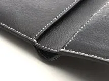 HERMES　エルメス　Hセリエ　二つ折り財布　ブラック　W刻印　エバーカラー【433】2120000349003