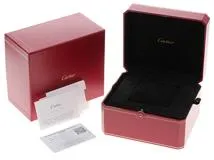 Cartier カルティエ サントスデュモンLM　WSSA0022　シルバー文字盤　ステンレススチール　ブルー　革ベルト　クォーツ　メンズ　腕時計　K