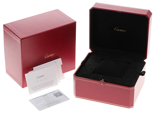 Cartier カルティエ サントスデュモンLM　WSSA0022　シルバー文字盤　ステンレススチール　ブルー　革ベルト　クォーツ　メンズ　腕時計　K