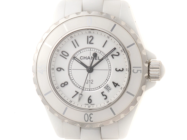 CHANEL シャネル 時計 J12 H0968 レディース クオーツ CE ホワイト文字盤【431】2120000350184