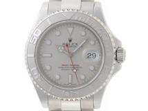 P番 2000年11月並行品 ROLEX ロレックス メンズ オートマチック ヨットマスター 16622 シルバー文字盤 PT/SS【472】HK