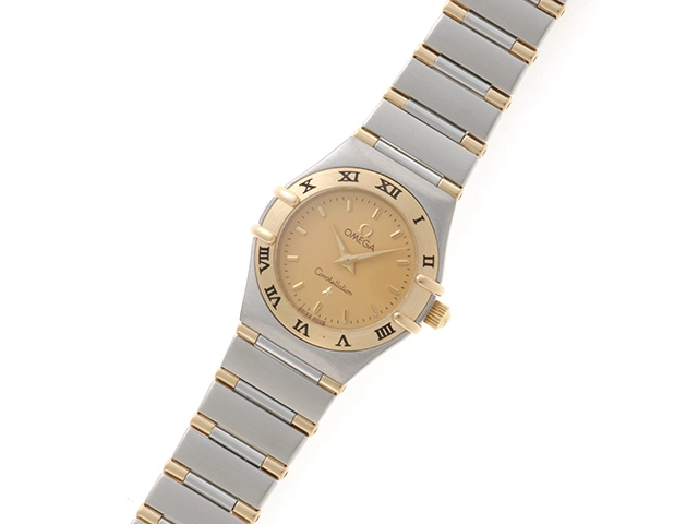 OMEGA　オメガ　コンステレーション ミニ　1362.10　SS/YG　ステンレス/イエローゴールド　クォーツ　ゴールド文字盤　レディース腕時計【431】2120000350771