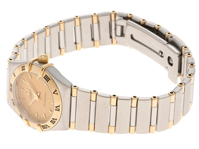 OMEGA　オメガ　コンステレーション ミニ　1362.10　SS/YG　ステンレス/イエローゴールド　クォーツ　ゴールド文字盤　レディース腕時計【431】2120000350771