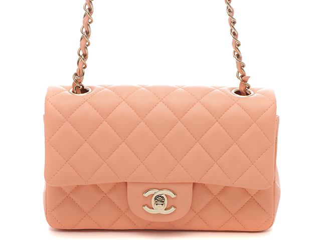 CHANEL シャネル ミニマトラッセ20 チェーンショルダー サーモン