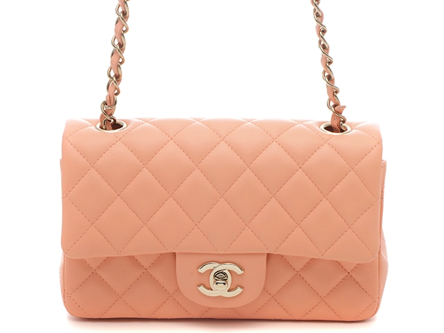 CHANEL シャネル ミニマトラッセ20 チェーンショルダー サーモン