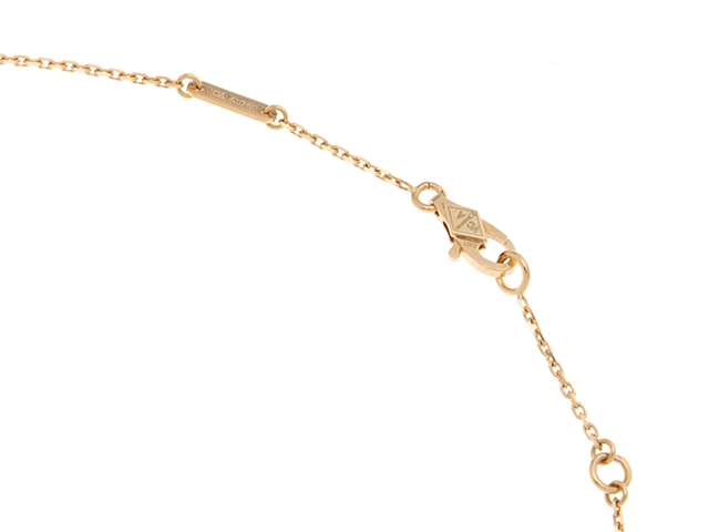 Van Cleef & Arpels ヴァン クリーフ&アーペル スウィートアルハンブラ ネックレス K18 ゴールド 白蝶貝 2.6g 2120000352065 【471】L