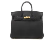 【新品同様】美品　HERMES エルメス　バーキン25 空箱　傷防止ガーゼ袋付き HERMES エルメス バーキン25 ブラック/トゴ/GP金具 K刻印 2025年頃製造