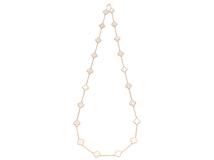 Van Cleef & Arpels ヴァンクリーフ&アーペル ヴィンテージアルハンブラ ネックレス 20モチーフ VCARA42100 K18YG/WMP 2025年正規品【472】SJ