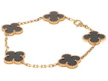 Van Cleef & Arpels ヴァンクリーフ＆アーペル ヴィンテージ アルハンブラ ブレスレット VCARA41300 18Kイエローゴールド/5Pオニキス 2025年正規品【472】SJ