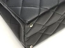 CHANEL シャネル マトラッセ トップハンドルバッグ 2WAY ショルダーバッグ ブラック GP ゴルード金具 キャビアスキン AS4712