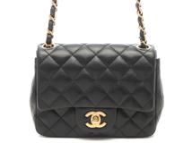 CHANEL シャネル ミニマトラッセ17チェーンショルダー ブラック/ゴールド金具 キャビア A01115【472】YY