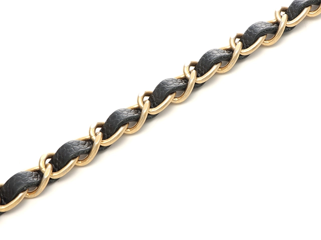 CHANEL シャネル ミニマトラッセ17チェーンショルダー ブラック/ゴールド金具 キャビア A01115【472】YY