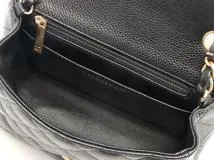 CHANEL シャネル ミニマトラッセ17チェーンショルダー ブラック/ゴールド金具 キャビア A01115【472】YY