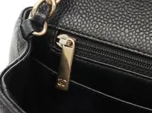 CHANEL シャネル ミニマトラッセ17チェーンショルダー ブラック/ゴールド金具 キャビア A01115【472】YY