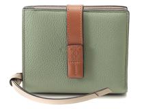 LOEWE　ロエベ　コンパクト ジップウォレット　C660Z41X01　ローズマリー/タン　ソフトグレインカーフ　二つ折り財布　2120000354755【207】