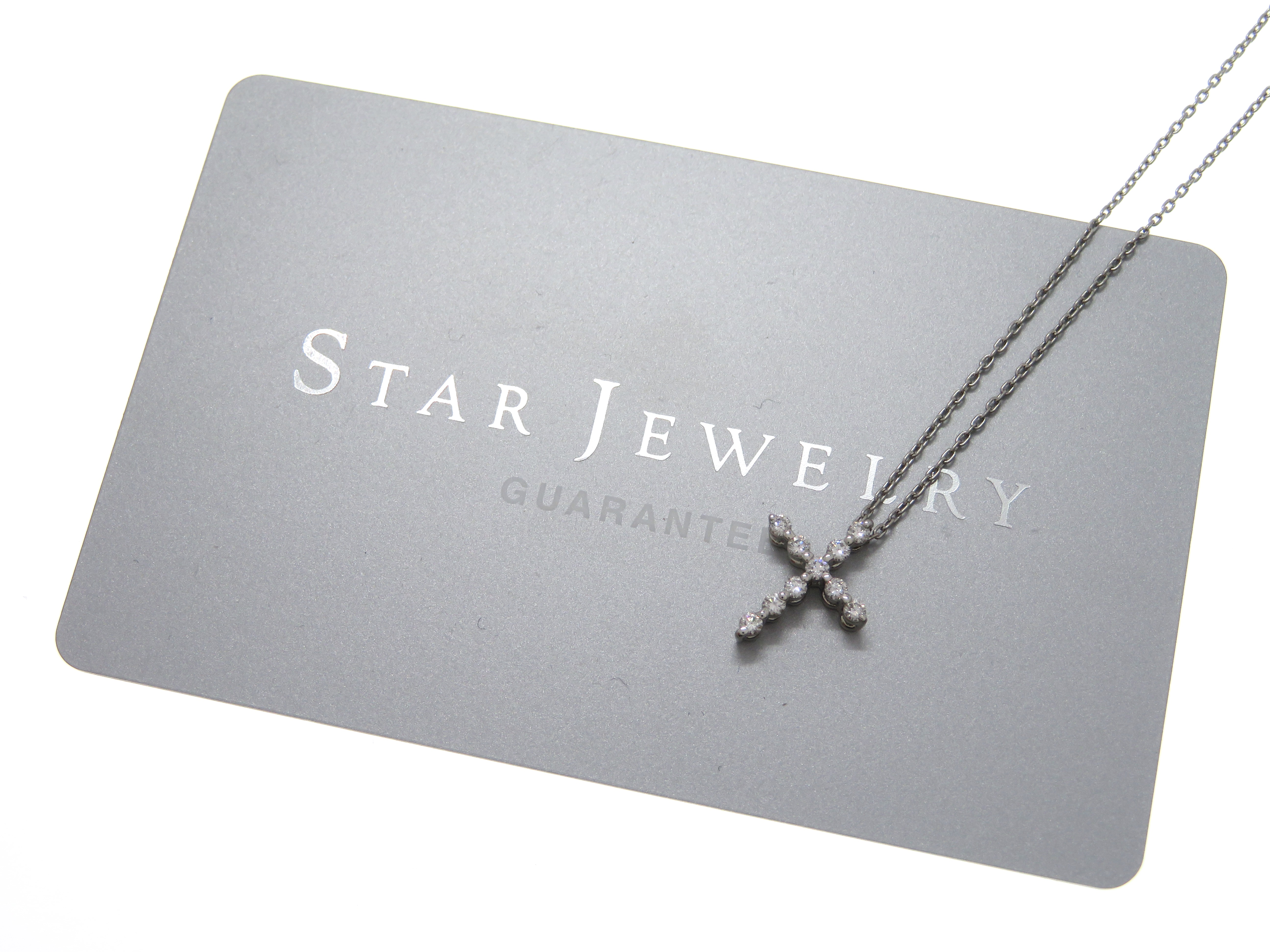 STAR JEWELRY スタージュエリー ネックレス クロス PT950 プラチナ ダイヤモンド 【432】 の購入なら「質」の大黒屋（公式）