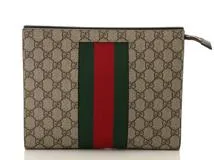 GUCCI グッチ GGスプリーム ウェビングライン クラッチバッグ 475316