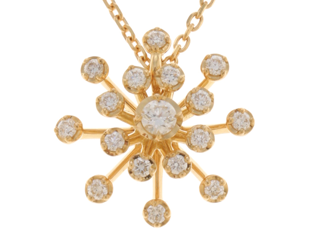 【STAR JEWELRY】 K18RG 0.01ctダイヤモンド ネックレス STAR JEWELRY スタージュエリー ダイヤモンド ネックレス クロス