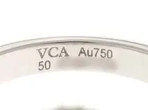 Van Cleef & Arpels　ヴァンクリーフ＆アーペル　指輪　ヴィンテージアルハンブラリング　ホワイトゴールド　ダイヤモンド　約10号　VCARO26N00【437】