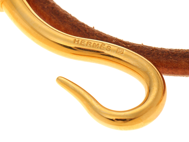 HERMES エルメス ジャンボチョーカー ブラウン ゴールド 【437
