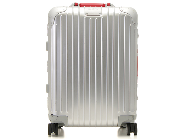 【ネット限定】Rimowa　リモワ　Cabin Twist　スーツケース　92590040　アルミニウム　レザー　シルバー　レッド　【888】　 2120400088779