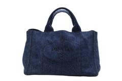 PRADA プラダ カナパ 2wayバッグ B2642B デニム AVIO ブルー 【431】2120500057187