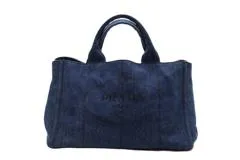PRADA プラダ カナパ 2wayバッグ B2642B デニム AVIO ブルー