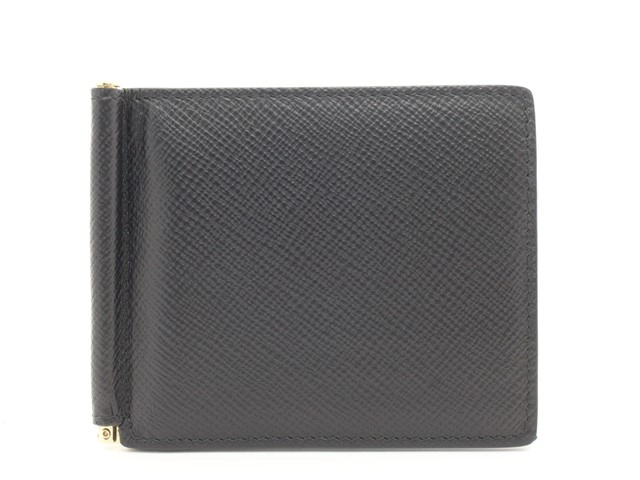 【極美品】SMYTHSON スマイソン 二つ折財布 ブラック 黒