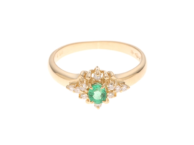 JEWELRY　ノーブランド　リング　K18/E0.19/D0.10/2.6g/#8.5【471】N