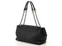 BOTTEGA VENETA ﾎﾞｯﾃｶﾞｳﾞｪﾈﾀ ｲﾝﾄﾚﾁｬｰﾄ ﾏﾄﾞﾗｽﾐﾆﾁｪｰﾝｼｮﾙﾀﾞｰ ﾌﾞﾗｯｸ ﾚｻﾞｰ 