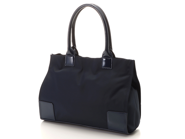 TORY BURCH トリーバーチ ロゴトートバッグ ネイビー ナイロン