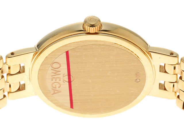 OMEGA オメガ デ・ビル レディース K18 イエローゴールド シャンパン文字盤 クオーツ 電池式 女性用腕時計 【473】  の購入なら「質」の大黒屋（公式）