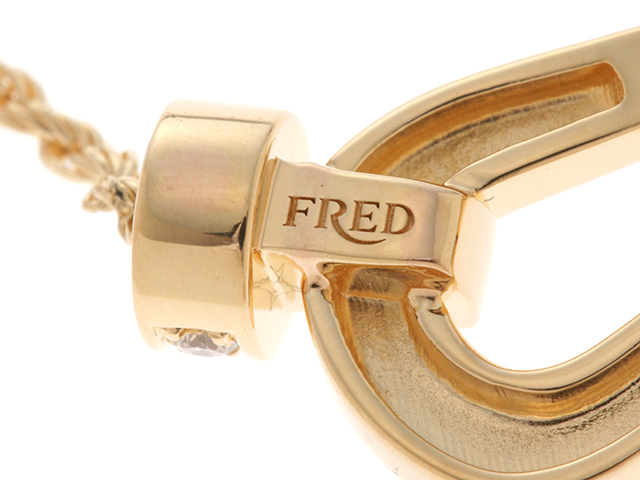 FRED フレッド フォース10 ネックレス ダイヤモンド K18イエローゴールド 7B0186 7.2g【204】