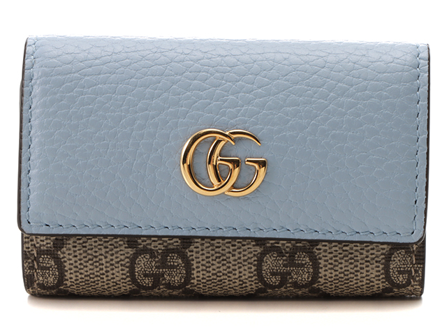 GUCCI グッチ ＧＧマーモント ＧＧスプリーム ６連キーケース パステル