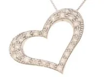 JEWELRY　ジュエリー　ネックレス　K18ホワイトゴールド　ダイヤモンド　0.50　3.7g　2120500115382【472】H