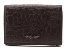 SAINT LAURENT　サンローラン　名刺入れ　ダークブラウン　レザー　【436】　2120500122168