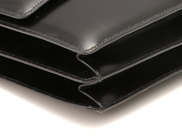 極美品✨エルメス フォンスベル ボックスカーフスキン ショルダーバッグ ブラック HERMES エルメス フォンスベル ショルダーバッグ ブラック ボックス