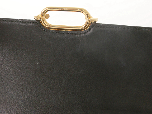 極美品✨エルメス フォンスベル ボックスカーフスキン ショルダーバッグ ブラック HERMES エルメス フォンスベル ショルダーバッグ ブラック ボックス