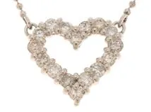 JEWELRY ノンブランド ジュエリー ハート ネックレス PT850 プラチナ ダイヤモンド 0.50カラット 4.4g【473】